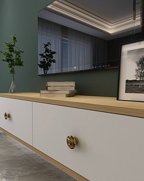 Hanah Home Zuzu 120 - Roble Zafiro, Blanco y Dorado